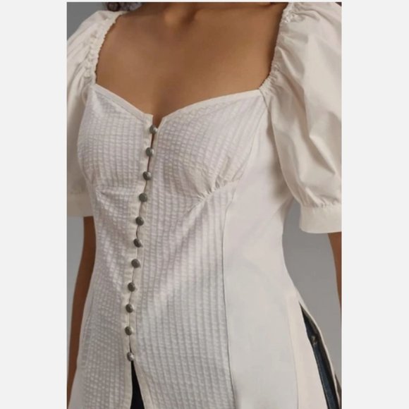 Brand New Maeve Puff-Sleeve Sweetheart Top - Picture 4 of 16